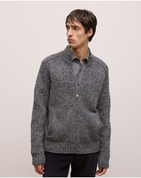 Trenery - Mouline Zip Through in Charcoal Melange