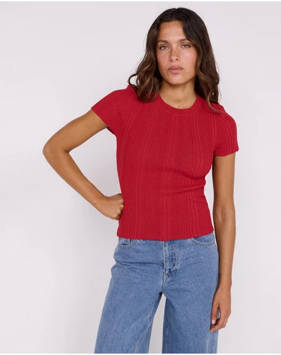 Staple the Label - Maya Rib Knit Tee
