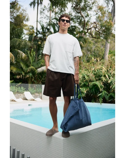 AERE - Pleated Cotton Tailored Shorts