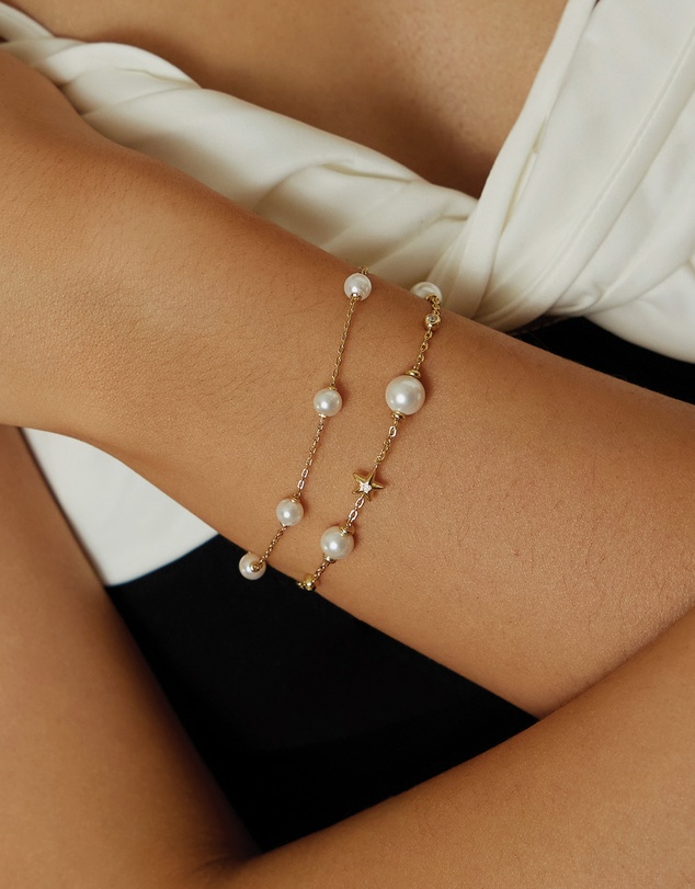 Ania Haie - Ania Haie Gold Star Mother-of-Pearl Bracelet