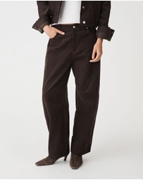 Forcast - Nya Corduroy Barrel Leg Pants