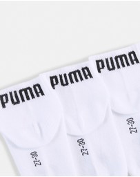Puma - 3-Pack Plain Quarter Socks - Kids-Teens