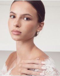 The White Collection - Anna - Classic Art Deco Silver Bridal Earrings