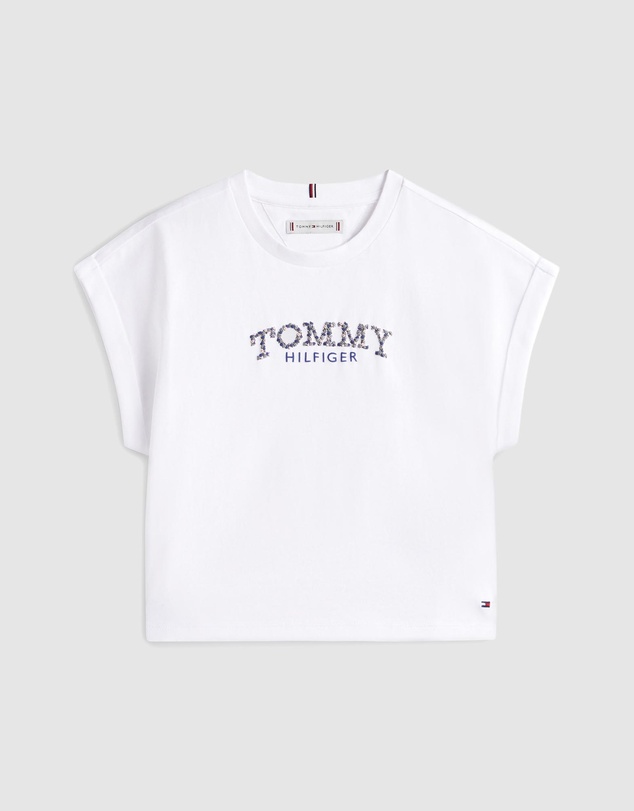 Tommy Hilfiger - Floral Logo Relaxed Crew Neck T-Shirt - Teens