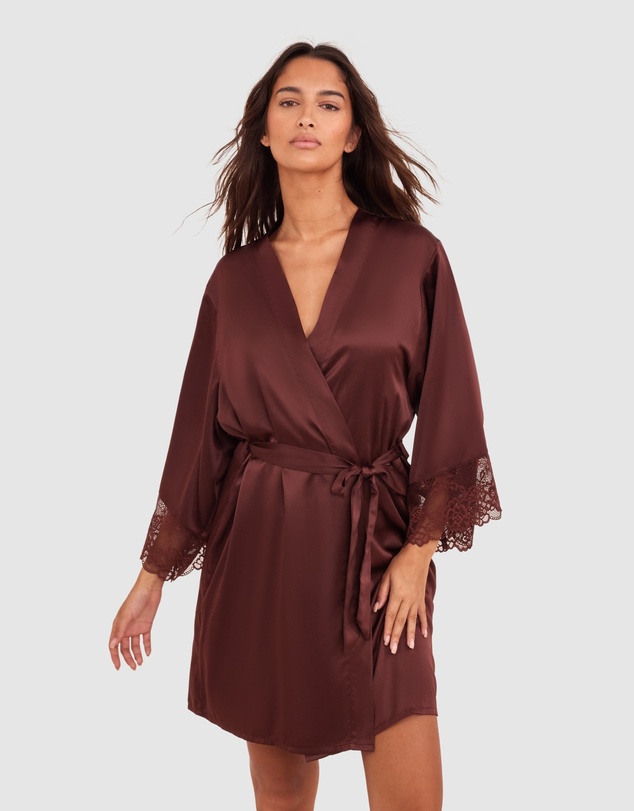 Bras N Things - Imogen Short Wrap - Dark Brown
