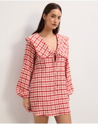 The Fated - Adela Check Collared Mini Dress