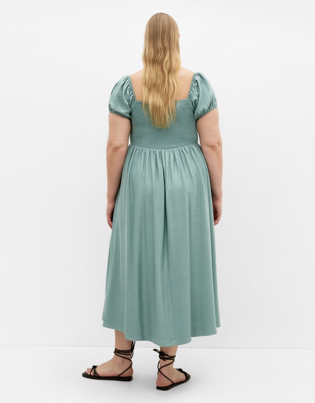 City Chic - Plus size Abbigail Split Maxi Dress - soft sage