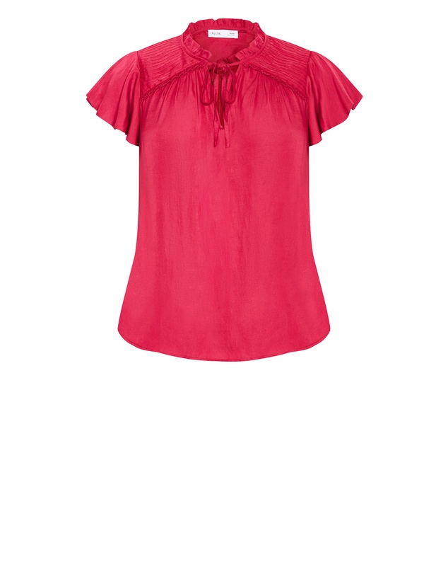 City Chic - Drama Queen Short Sleeve Shirt