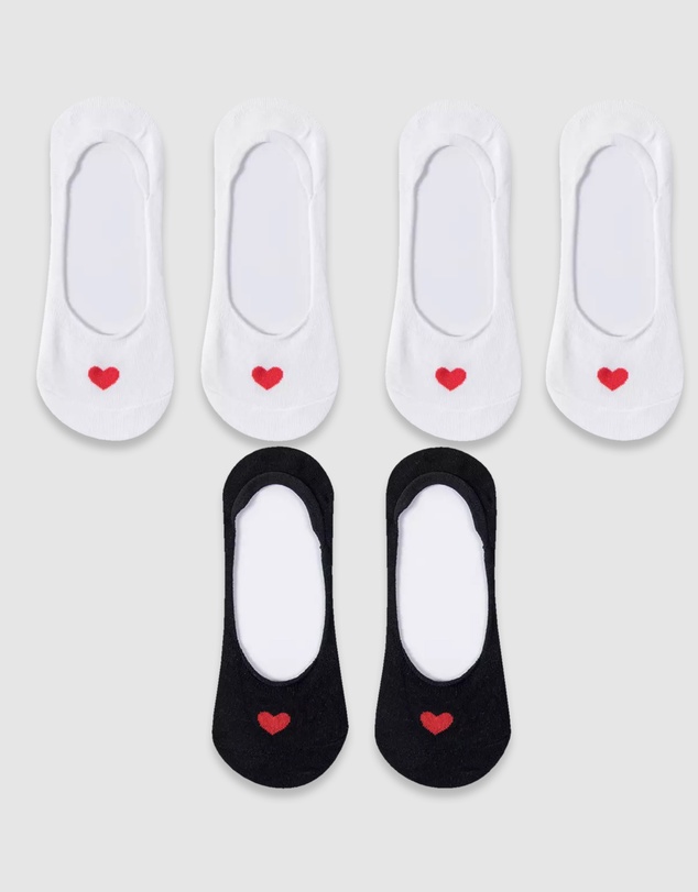 High Heel Jungle - Secret Heart No-Show Sock - 3 Pack