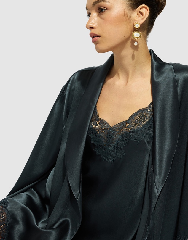 GINIA - Silk Lace Robe