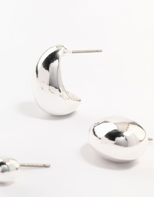 Lovisa - Silver Plated Teardrop Stud Earrings 2-Pack