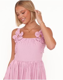 Petal & Pup - Alden Maxi Dress - Pink/White Stripe