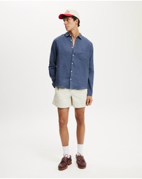 Cotton On - Relaxed Linen Long Sleeve Shirt