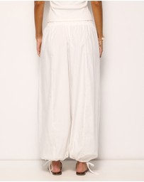 AERE - Ember Cotton Elasticated Barrel Leg Pants