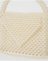 Izoa - Tiffany Pearl Handbag White