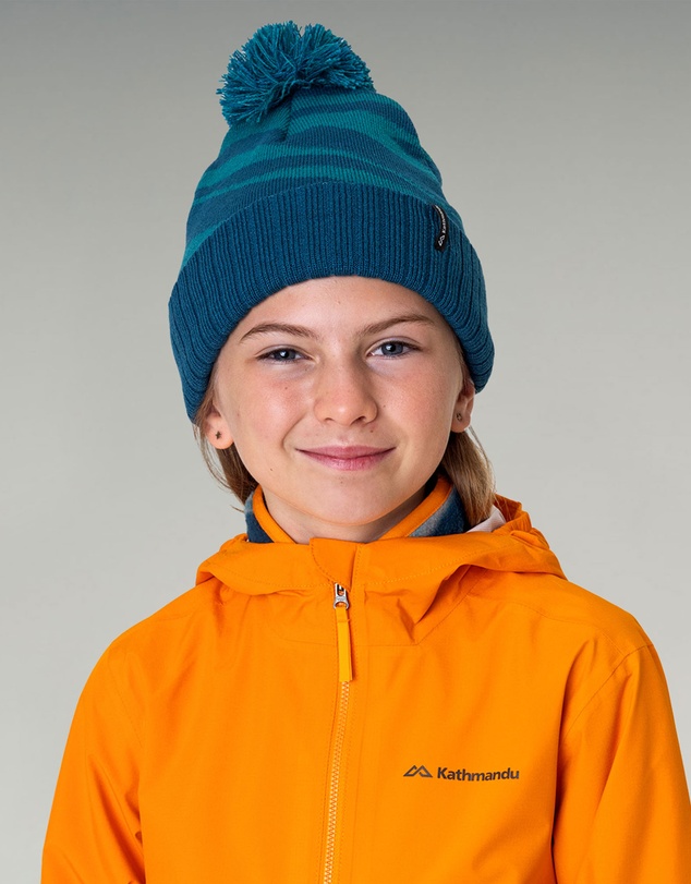 Kathmandu - Kids Braided River Pom Pom Beanie