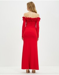 Romance by Honey and Beau - Aria Off Shoulder Maxi Dress