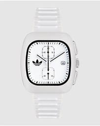 adidas Originals - Retro Wave Two Chrono 39mm White Dial and Bio-Resin Strap