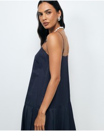 AERE - Esti Pleated Hem Maxi Dress