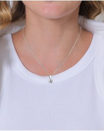 Elli Jewelry - Necklace with pendant Circle Zirconia 925 Sterling Silver