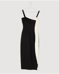 Revibe - Repaired BY JOHNNY. Phillipa Fold Contrast Dress - AU 6