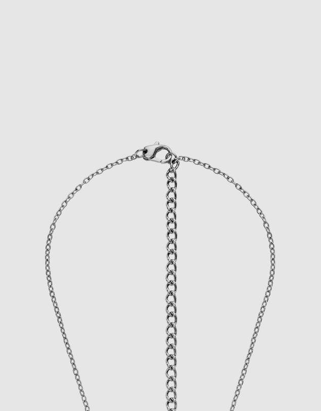 Diesel - Oval D Logo Silver tone Necklace
