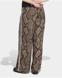 adidas Originals - SATIN SNAKE PRINT WIDE LEG TRACK PANTS Womens