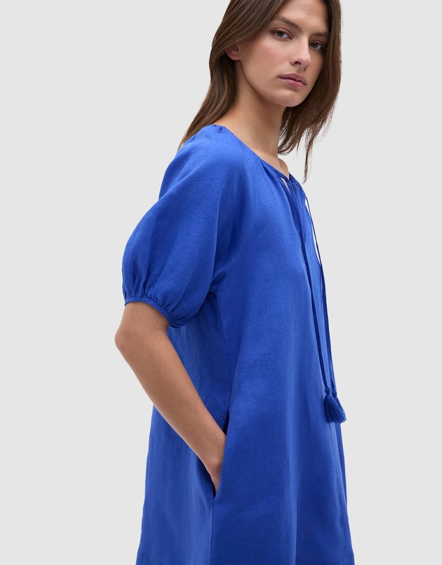 Seed Heritage - Linen Tie Neck Mini Dress