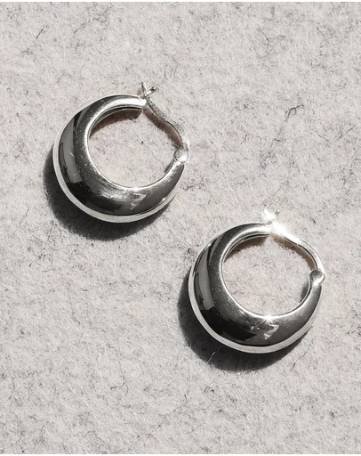 SAINT VALENTINE - Positano Large Hoops - Silver