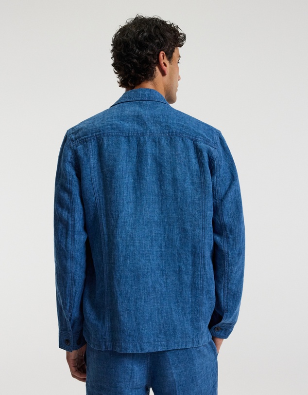 Calibre - Washed Linen Shirt Jacket Indigo