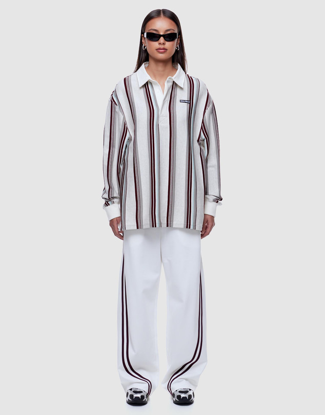 ENA PELLY - Pelly Stripe Rugby LS Polo