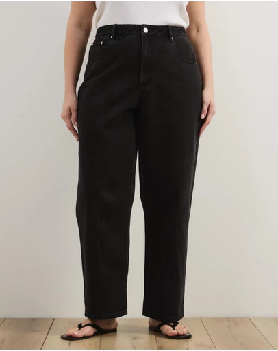 Atmos&Here Curvy - Mabel High Waist Boyfriend Jeans