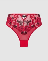 Ann Summers - Roses Are Red High Waist Brazilian Briefs
