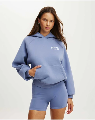 Cotton On Body Active - Plush Premium Graphic Raglan Hoodie
