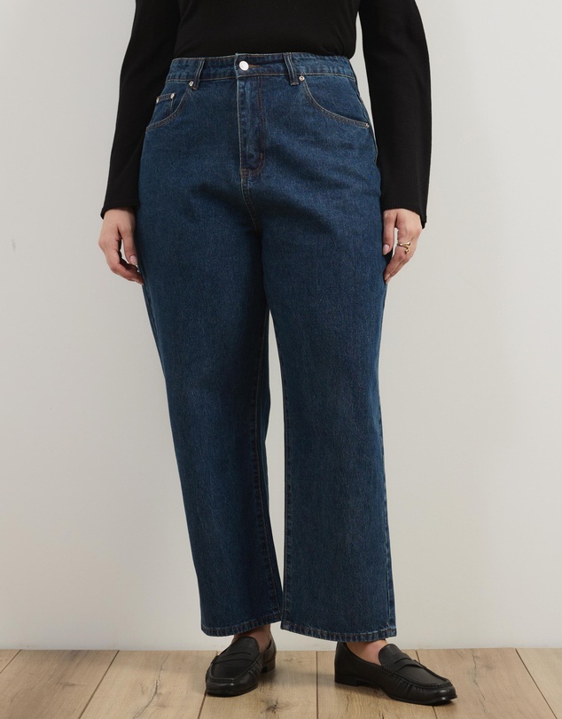 Atmos&Here Curvy - Milla Straight Leg Jeans