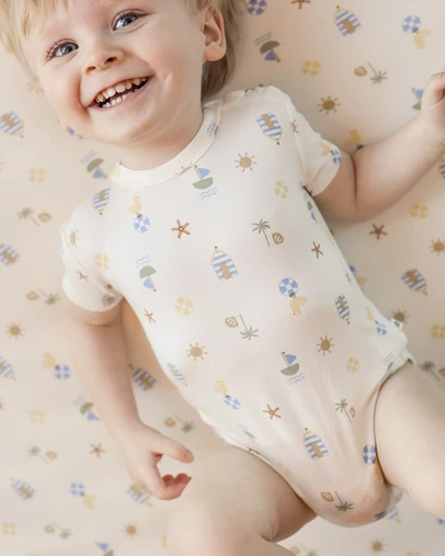 Kynd Baby - Fitted Cot Sheet in Beach Box