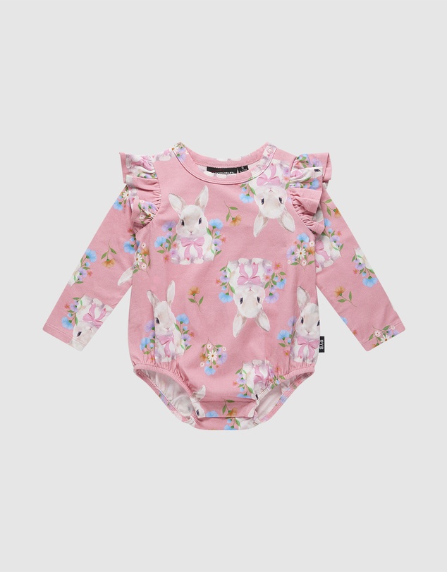 Rock Your Baby - Hunny Bunny Long Sleeve Frill Bubble Bodysuit