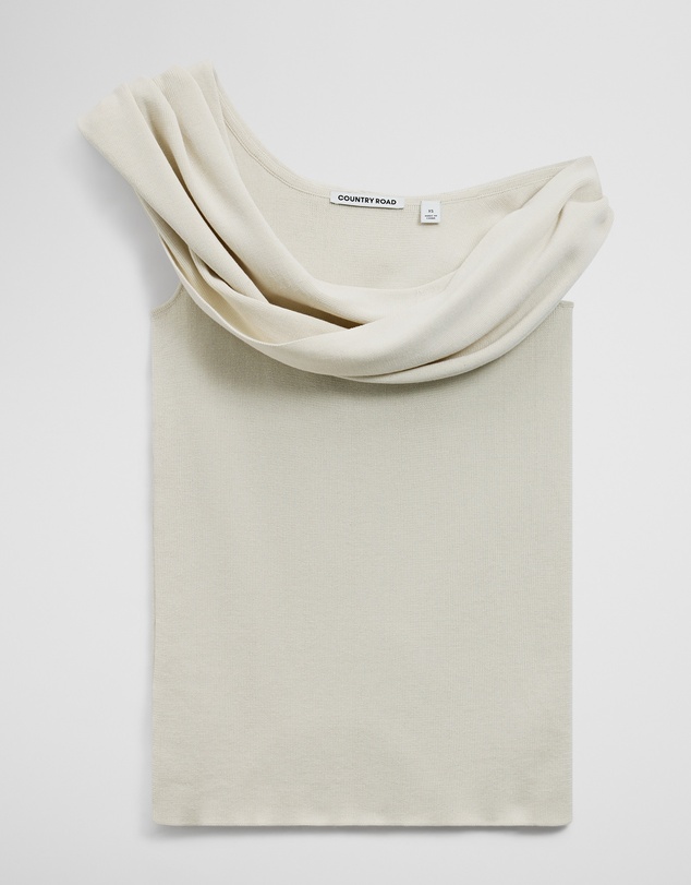 Country Road - Fold Over Knit Top