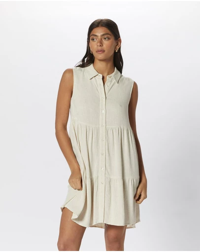 ONLY - Siesta Linen Shirt Dress