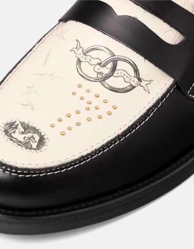 Duke + Dexter - Wilde Midnight Chateau Sketch Penny Loafers