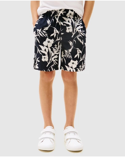 Tommy Hilfiger - Floral Print Poplin Shorts - Kids