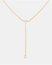 Astrid & Miyu - Pear Bezel Cluster Lariat