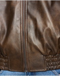 Dazie - Alaia Leather Look Bomber Jacket