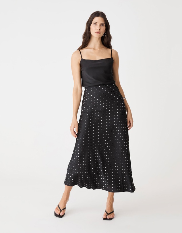 Forcast - Courtney Bias Satin Skirt