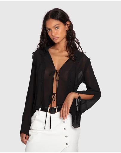 Belle & Bloom - Current Obsession Tie Shirt