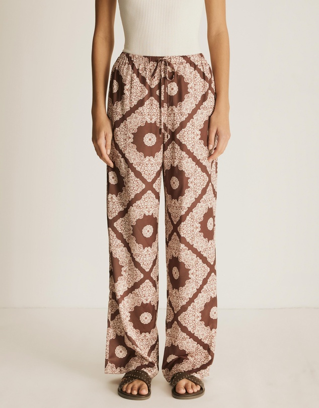 Atmos&Here - Chantilly Printed Satin Pants