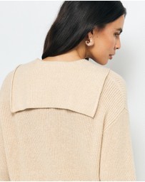 AERE - Lilo Cotton Wool Polo Knit