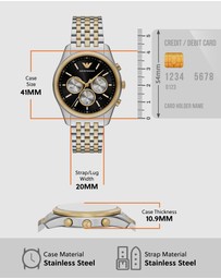 Emporio Armani - Two Tone Chronograph Watch