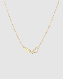 Elli Jewelry - Necklace Crystal Dainty Heart 925 Sterling Silver Gold-Plated