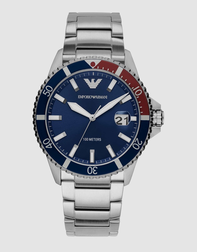 Emporio Armani - Silver-Tone Analogue Watch